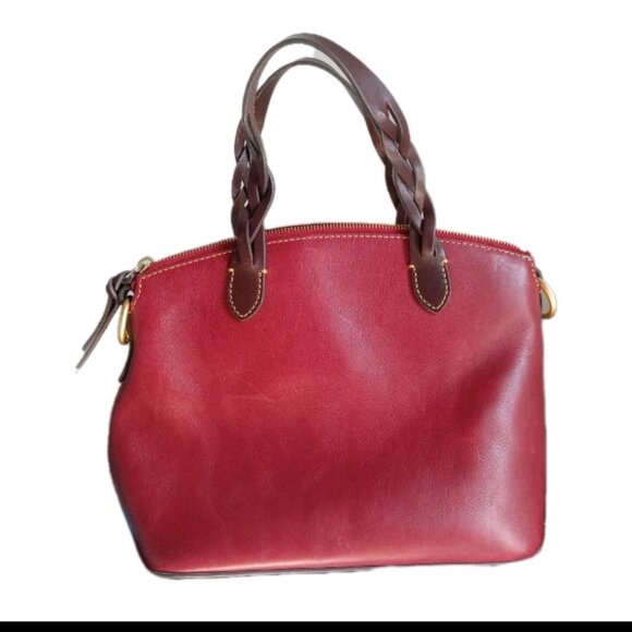 Dooney & Bourke Heidi Satchel Florentine Leather Red Women's Handbag Purse Girl - Picture 2 of 12
